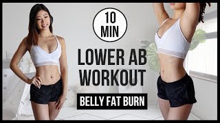 10 min LOWER AB WORKOUT FOR BELLY FAT BURN No Equipment ◆ Emi ◆ [upl. by Terrej]