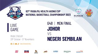 AgongCup2023  G48  MEN FINAL  JOHOR vs NEGERI SEMBILAN [upl. by Raffin470]