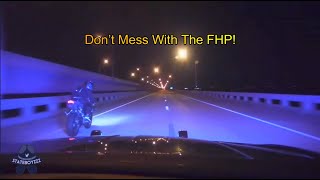 Florida Highway Patrol Crashes Into Sport Bike to End Pursuit [upl. by Lawley833]