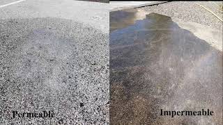 Permeable vs Impermeable Pavement Demonstration [upl. by Nadda]