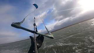 First big air kitesurf session with my new 9m Eleveight XS in 35 knots [upl. by Ettevram]