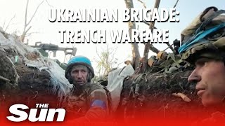 Ukraine brigade survives enemy barrage from trench [upl. by Ednihek]