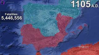 The Reconquista in 1 minute using Google Earth [upl. by Robbins97]