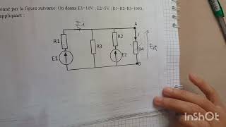 TD N°01  exo 06 Electronique superposition Thévenin Norton Millmann، electricité physique 2 [upl. by Dopp]
