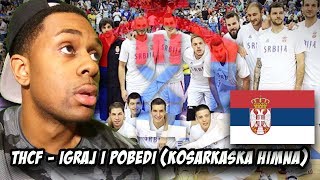 SERBIAN RAP REACTION  THCF  IGRAJ I POBEDI kosarkaska himna [upl. by Nihhi839]