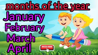 months in a year January February months namesenglish months names [upl. by Drawd657]