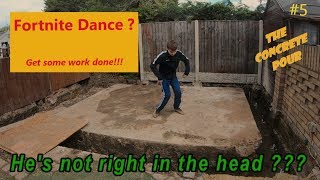 How to build a mancave or garden room day 5  setting out levels and concreting [upl. by Leyla]