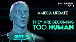 Upgraded AMECA Shows Shocking Signs of Human Emotions [upl. by Acinorej915]