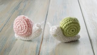 crochet How To Crochet a Snail  Yarn Scrap Friday [upl. by Ldnek]