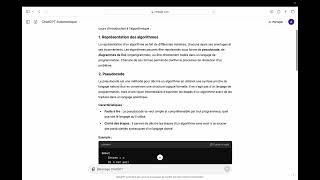 3  Introduction à lalgorithmique avec ChatGPT [upl. by Bartosch]