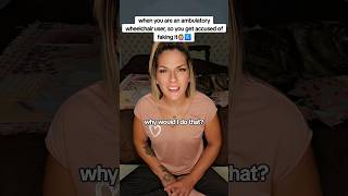 Shes FAKING IT for VIEWS🤦‍♀️♿️ ambulatorywheelchairuser ambulatory wheelchair faker shorts [upl. by Arlina588]