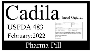 Cadila Healthcare  USFDA Form 483 observations  Jarod Vadodara Gujarat [upl. by Fasano]