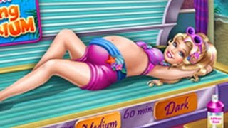 Girls Games  Pregnant Doll Tanning Solarium  SisiGames Walthrough [upl. by Andrews]