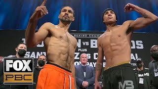 Keith Thurman vs Mario Barrios  WEIGHIN  PBC ON FOX [upl. by Salazar891]