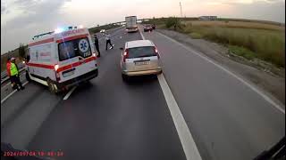 Accident grav pe Autostrada A1 BucureștiPitești [upl. by Raff]