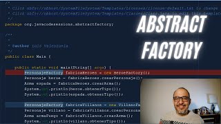 JavaCodeSessions 13 Abstract Factory en Java [upl. by Ahsikahs538]