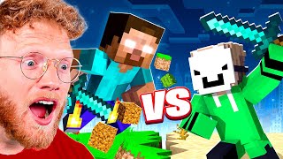 DREAM vs HEROBRINE Minecraft BATTLE intense [upl. by Skcirdnek915]