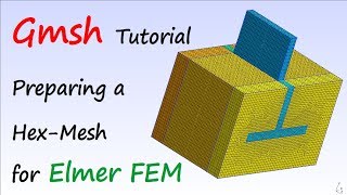 Gmsh Tutorial  Modellerstellung und Vernetzung für Elmer FEM HexMesh [upl. by Ataliah]