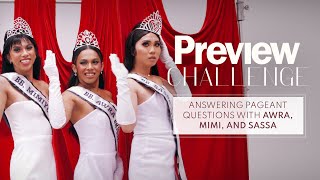 Awra Mimiyuuuh and Sassa Gurl Answer Beauty Pageant Questions  Preview Challenge  PREVIEW [upl. by Gnoht]