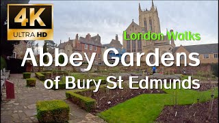 A visit to Abbey Gardens of Bury St Edmunds a beautiful park with rich history January 2024 [upl. by Urbani676]