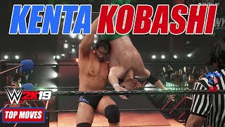 KENTA KOBASHI TOP MOVES  WWE 2K19 MOD  PC [upl. by Idnahr]