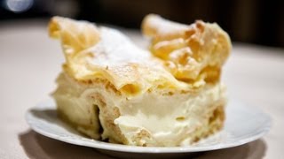 Carpathian Mountain Cream Cake  Karpatka  Anias Polish Food Recipe 12 [upl. by Nnayram787]