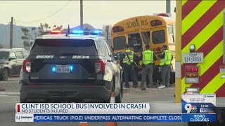 Clint ISD school bus involved in crash [upl. by Rothwell]