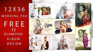 12x36 album design PSD 2024 wedding 29 PSD file free download  ABTL 48 Designs psd album [upl. by Oakley473]