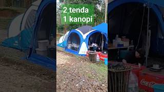 arpenaz 41 feat alltrek two tents  one canopy arpenaz alltrek canopy camping tenda healing [upl. by Malan]