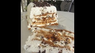 Recette du gâteau sans cuisson pépites Spéculoos [upl. by Ilocin]