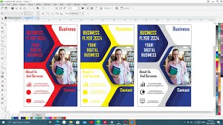 How to make a Simple flyer Design in Corel Draw [upl. by Cassilda]