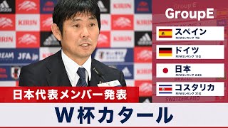 【サッカー】FIFAワールドカップカタール2022 日本代表メンバー発表会見｜11月1日1400〜 ライブ配信 [upl. by Lagasse294]