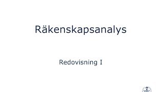 Räkenskapsanalys [upl. by Acinok]