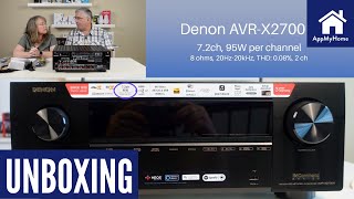 Denon AVRX2700H 8K AV Receiver Unboxing [upl. by Lesak535]