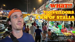 CRAZY LONG nightmarket in Kuala Lumpur 🇲🇾 Happens only ONCE a week Im in Malaysia [upl. by Notterb]