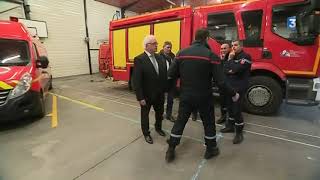 Incendie dEstréeBlanche  drapeau en berne a la caserne des pompiers de Lillers [upl. by Tamsky582]