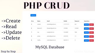 PHP CRUD  Create Read Update Delete [upl. by Nivled]