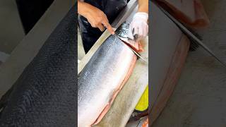 Giant Salmon Cutting food seafood salmon thailand [upl. by Reta314]