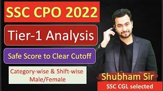 SSC CPO 2022 Tier1 Detailed Analysis amp expected cutoff by Shubham Jain Sir RBE [upl. by Maxia]