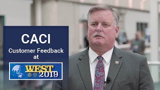 Mark Kohlheim of CACI gains customer feedback while exhibiting at WEST 2019 [upl. by Alesandrini]