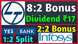 LampT Ltd • Yes Bank • Infosys Ltd • 8 Stocks Declared High Dividend Bonus amp Split With Ex Dates [upl. by Amarillis692]