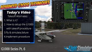 G1000 Tutorial Series Pt 6 Alternate takeoff ProcedureUse the G1000 to offload work in Emergency [upl. by Iznek]