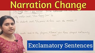 Narration ChangeExclamatory SentencesCompetitive ExamSchool ExamEnglish Grammar [upl. by Laurentium372]