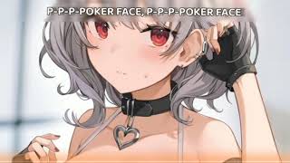 poker face  nightcore  REMIX  Lyrics [upl. by Ifen]