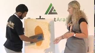 SILK PLASTER liquid wallpaper live demonstration on BIG5 2012 in Dubai [upl. by Felty]