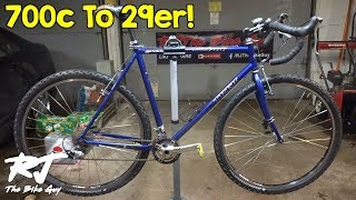 700c to 29er Wheel Conversion  DIY Gravel Bike Update [upl. by Halie]