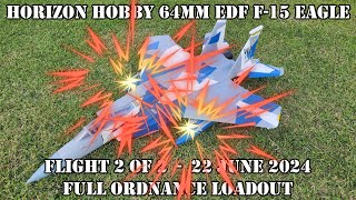 FT Flying Session 9  Horizon Hobby 64mm F15 Eagle  Flight 2 of 2  22 June 2024 [upl. by Rehpotirhc]