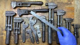 Really rare adjustable spannerswrenches mega Tool Haul part 1 Fox Brothers circa 1891 [upl. by Lalla]