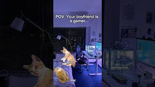 POV Your boyfriend is a gamer cat catmemes shorts [upl. by Wakeen685]