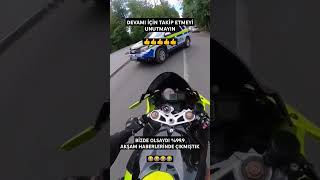 MOTORCU POLİSE DENK GELİYOR ŞANSA BAK BİZDE OLSA 😂 MOTOR MOTOVLOG MOTORCYCLE MOTO MOTORSİKLET [upl. by Ellekim56]